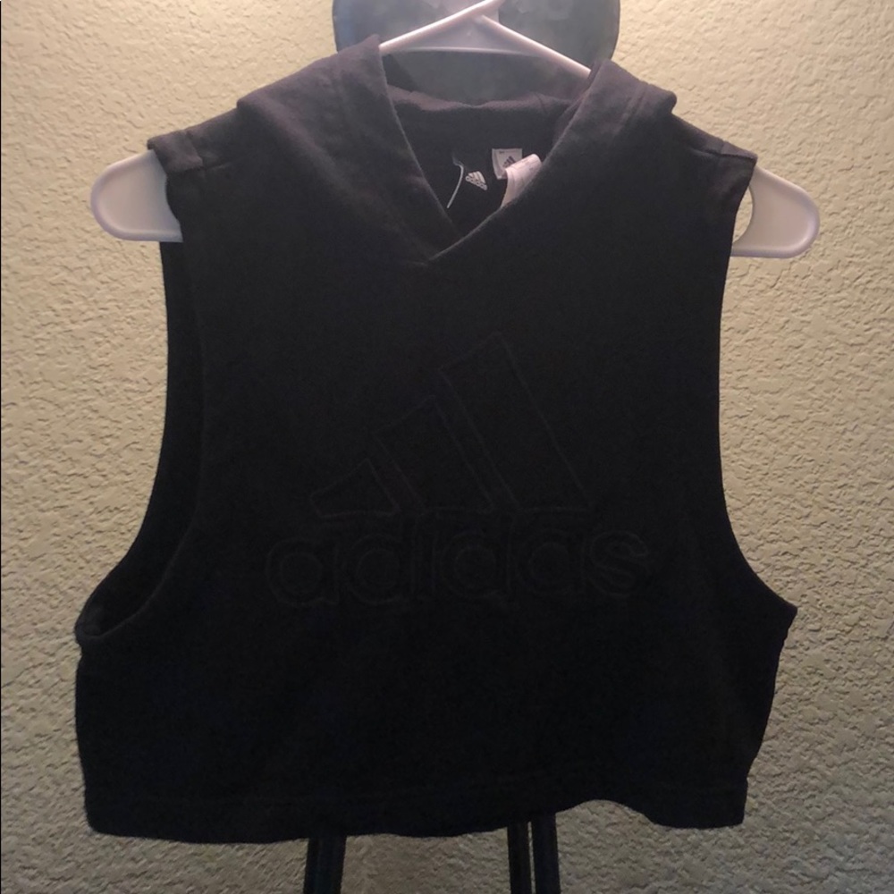 Adidas Crop sleeveless hoodie